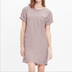 Madewell Red Gingham Checked Dress